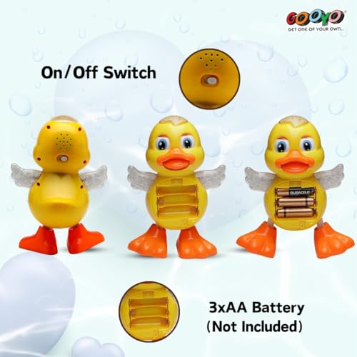 Gooyo GY-3013 Dancing Duck Toy with Vibrant Flashing Lights, Musical Sound Effect & Real Dancing Action | Dancing Toy for Kids | Yellow | 3xAA Battery (Not Included) - Image 4