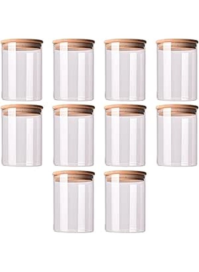 20pcs Borosilicate Glass Storage Jars With Airtight Lids For Kitchen Pantry Organization Tea Sugar Coffee - Image 1