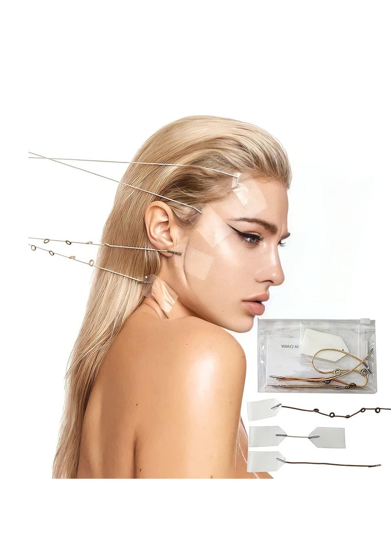 Cool Baby Style 40 Pieces Face Lift Tapes Lifting Patch Invisible V line Face lift Sticker Neck and Eye makeup Lift strips, White - Image 1