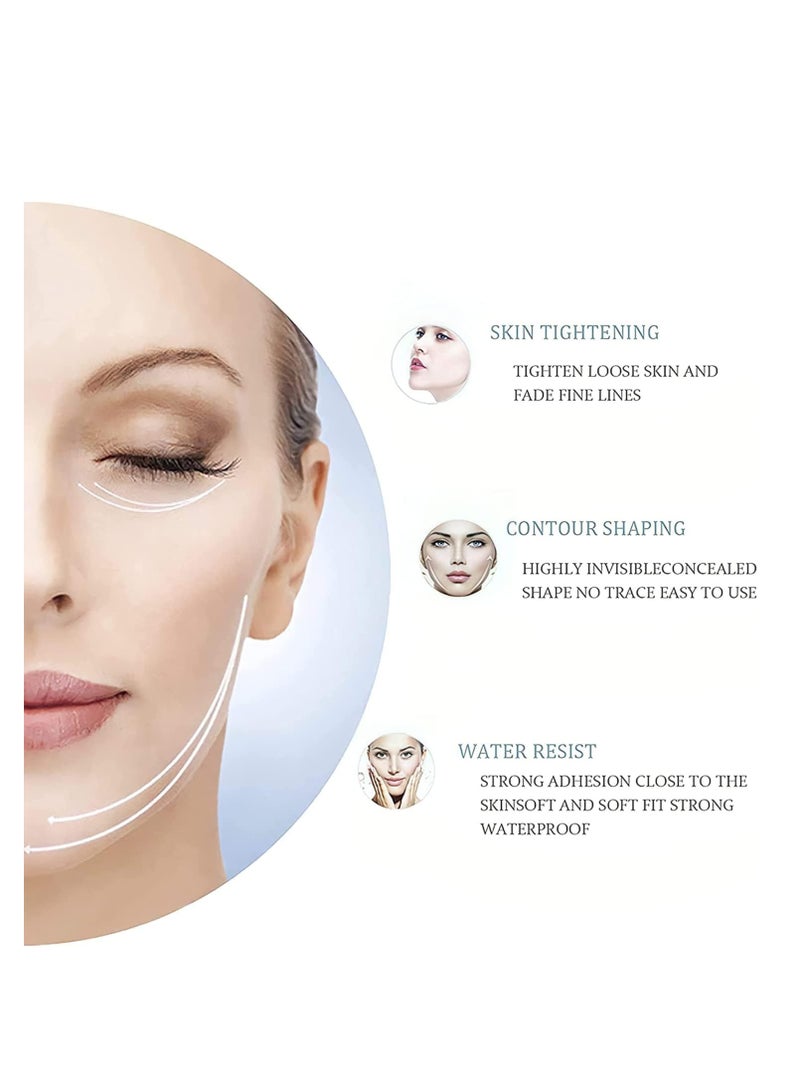 Cool Baby Style 40 Pieces Face Lift Tapes Lifting Patch Invisible V line Face lift Sticker Neck and Eye makeup Lift strips, White - Image 2