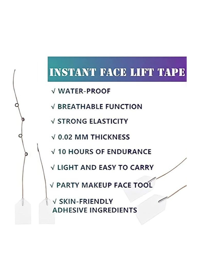 Cool Baby Style 40 Pieces Face Lift Tapes Lifting Patch Invisible V line Face lift Sticker Neck and Eye makeup Lift strips, White - Image 3
