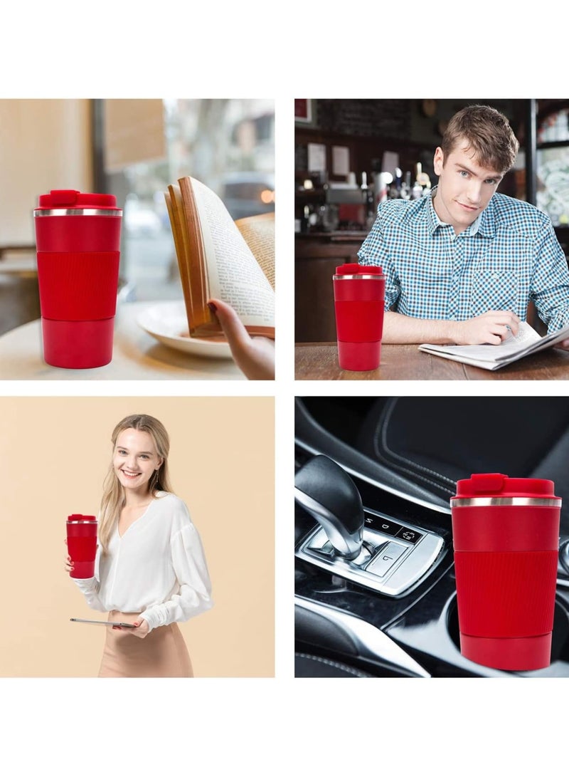 British Chef Coffee Cup 510ML Stainless Steel Cup Leakproof Insulated Thermal Coffee Cup Hiking Travelling Camping Best for Ice Drinks And Hot Beverages-RED  - Image 5