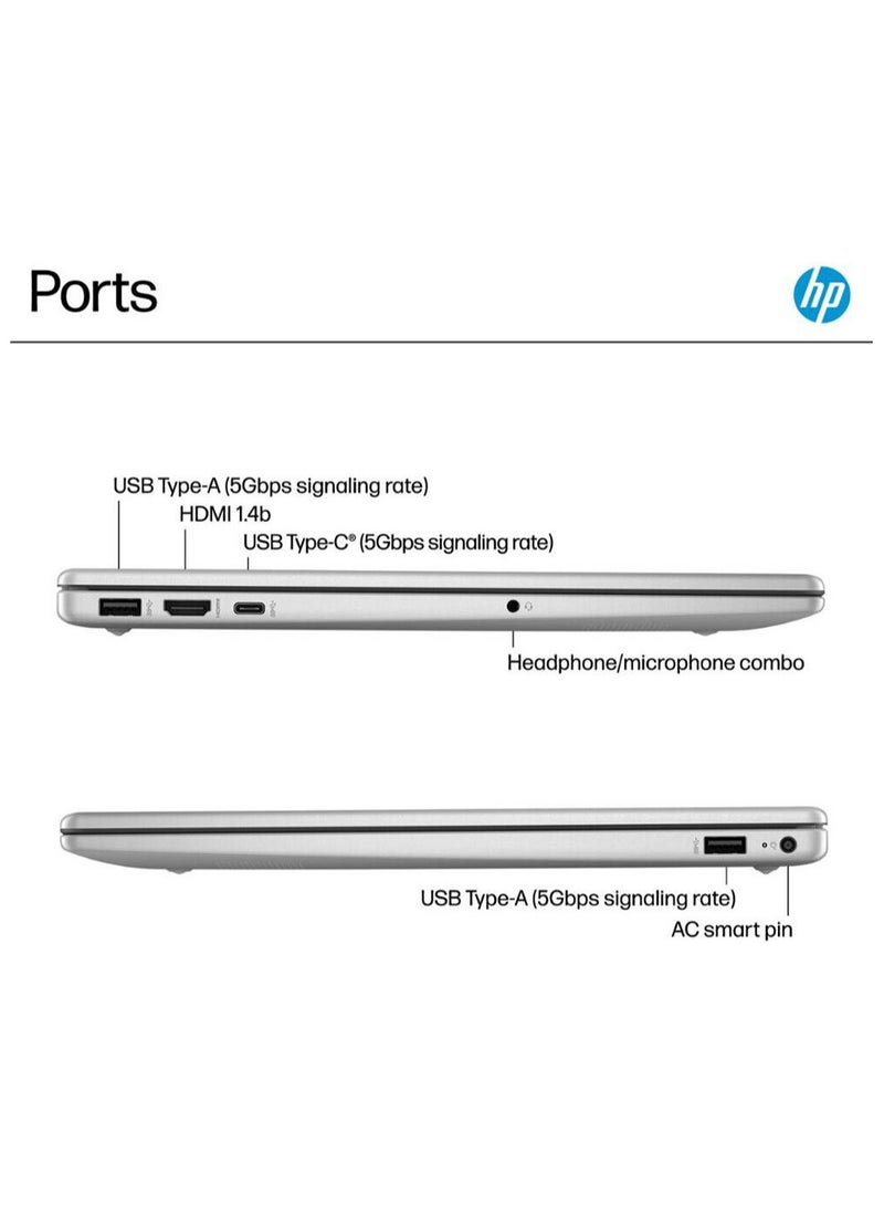HP لابتوب، شاشة تعمل باللمس 15.6 بوصة بدقة HD، معالج Intel Core i5 1235U، 8GB RAM، 512GB SSD، رسومات Intel Iris Xe، لوحة مفاتيح، Windows 11 | A9PE6UA#ABA - Image 5