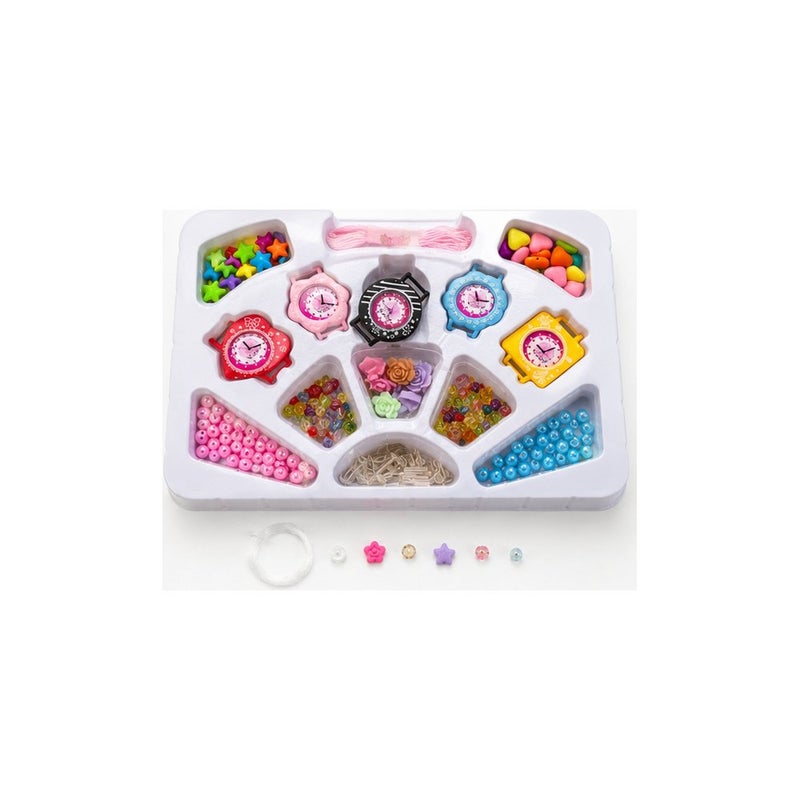 Designer DIY Jewellery Making Kit for Girls, Includes Beads and Watches, Bracelet Craft Set | Everyday Role Play - Image 1