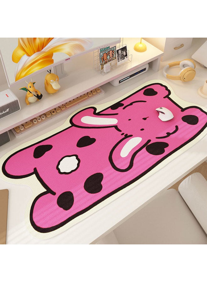Cartoon Special-Shaped Non-Slip Mouse Pad Home Oversized Office Desk Pad Student Dormitory Cute Wear-Resistant Computer Keyboard Pad-Color:40*60cm [upgraded Mouse Pad-anti-slip And Comfortable]-Pattern:Pink Rabbit Sauce  - Image 1