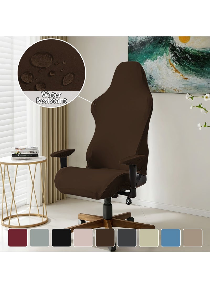DUNISO Gaming Chair Covers Stretch Washable Computer Chair Slipcovers for Armchair, Swivel Chair, Reclining Racing Gaming Chair,Computer boss Chair ( Dark Brown)  - Image 1
