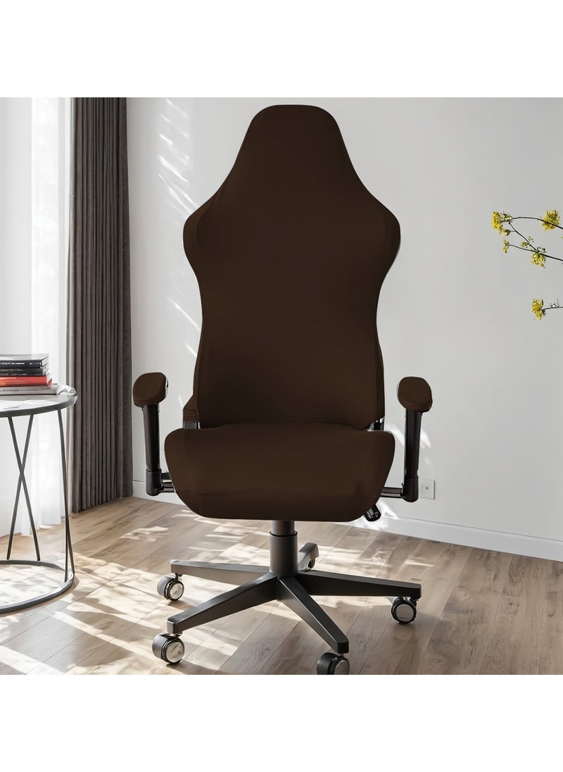 DUNISO Gaming Chair Covers Stretch Washable Computer Chair Slipcovers for Armchair, Swivel Chair, Reclining Racing Gaming Chair,Computer boss Chair ( Dark Brown)  - Image 2