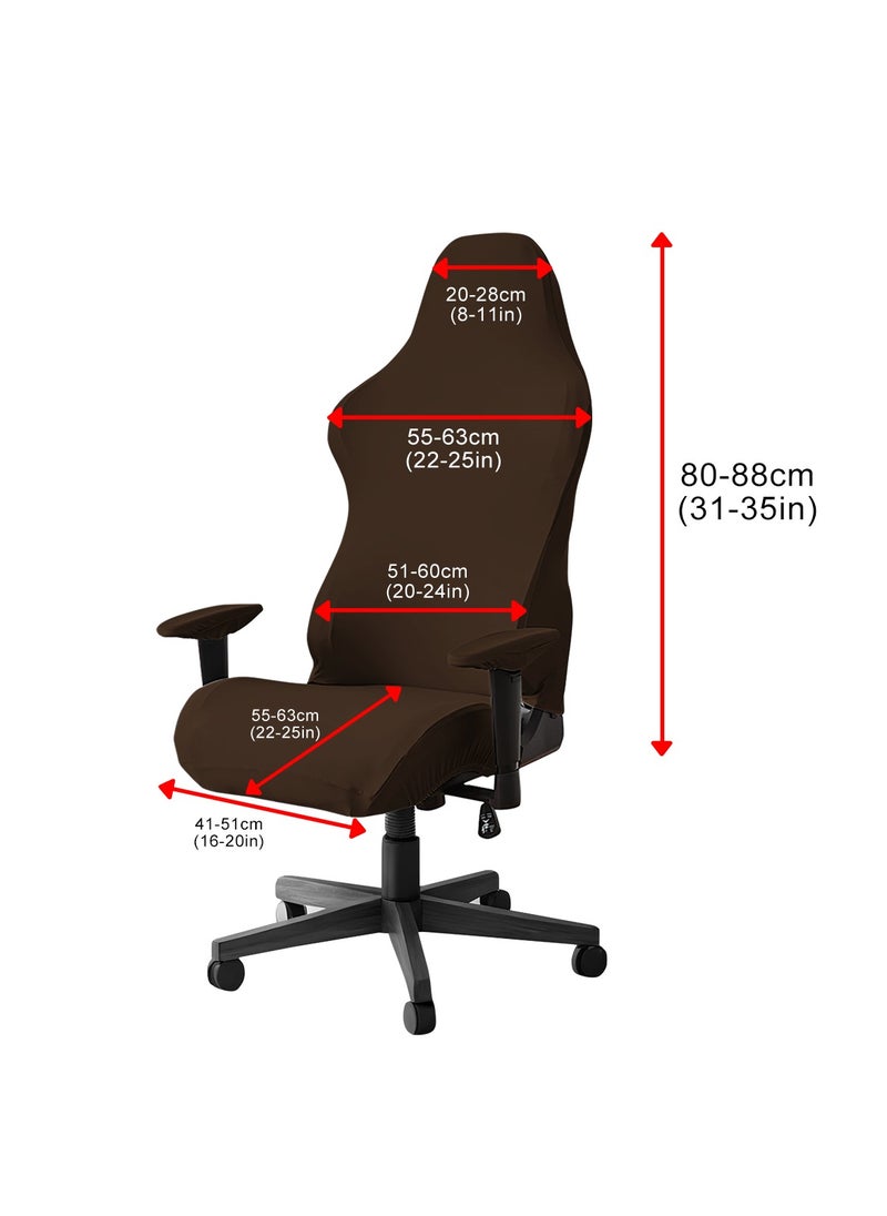 DUNISO Gaming Chair Covers Stretch Washable Computer Chair Slipcovers for Armchair, Swivel Chair, Reclining Racing Gaming Chair,Computer boss Chair ( Dark Brown)  - Image 3