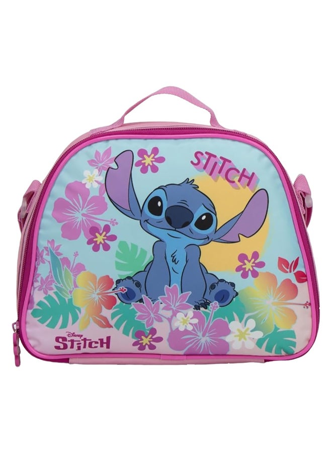 SunCe Disney Stitch Insulated Zipper Closure Lunch Tote Pink and Blue 9 x 23 x 27 cm SUNS-3306SCH  - Image 1
