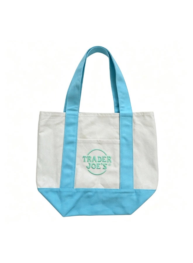 Trader Joe's Medium Canvas Tote Bag (Sky Blue) - Image 1