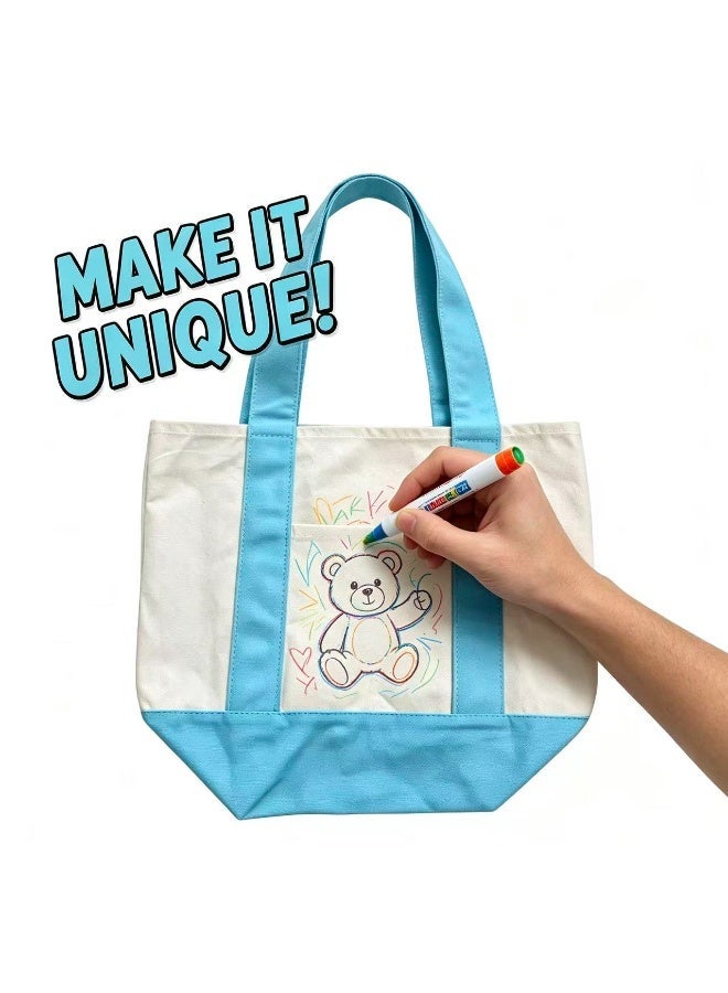 Trader Joe's Medium Canvas Tote Bag (Sky Blue) - Image 2