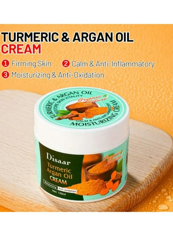 Disaar Turmeric Argan Oil Face Cream Anti Aging Facial Cream Skin Care Whitening Skin Cream 120 ml - Image 1