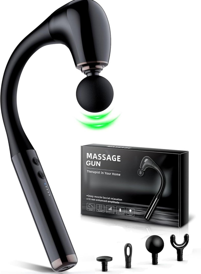 general Parquet Massage Gun with Upgraded Extension Handle, 10MM Massage Gun Deep Tissue, Back Massager, Muscles/Neck/Shoulders/Legs Massager Portable for Pain Relief, with 4 Massage Heads - Image 1
