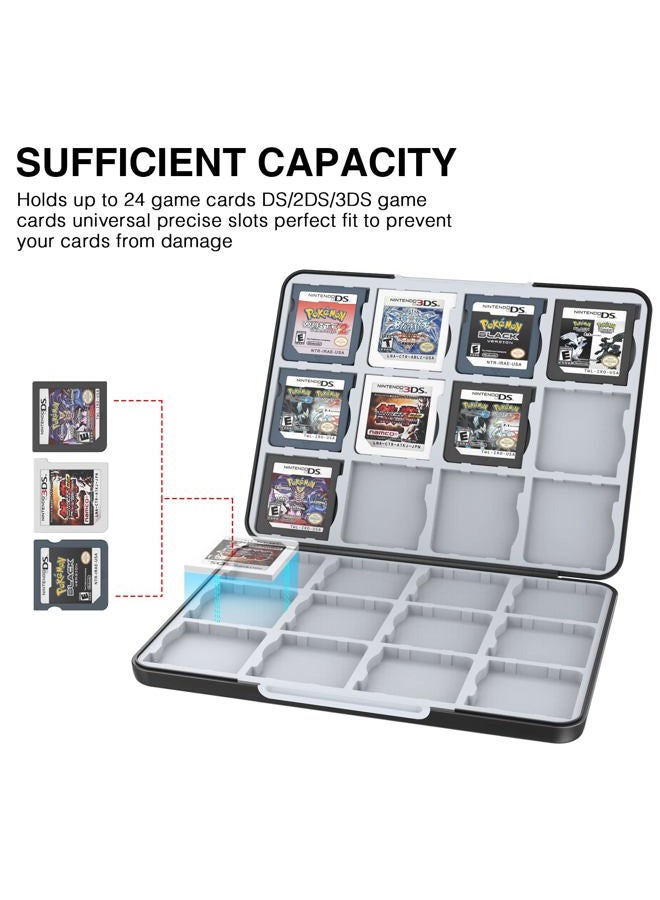 HEIYING Game Card Case for Nintendo 3DS 3DSXL 2DS 2DSXL DSi DS, Portable 24 Game Card Slots (Black) - Image 2