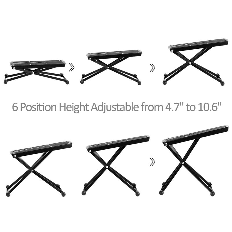 Lejesth Foldable 6-Position Height Adjustable Pedicure & Manicure Foot Rest, Non-Slip Rubber Foot Stool for Comfortable Home Nail Care, Easy Toenail Trimming & Nail Art Foot Stool - Image 5