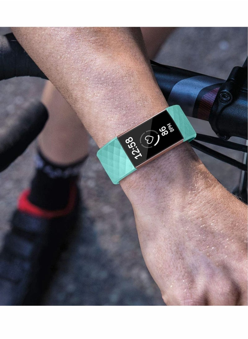 Excefore أشرطة بديلة متوافقة مع Fitbit Charge 4/3، 3 قطع من أساور اللياقة البدنية الرياضية المصنوعة من السيليكون  - Image 5
