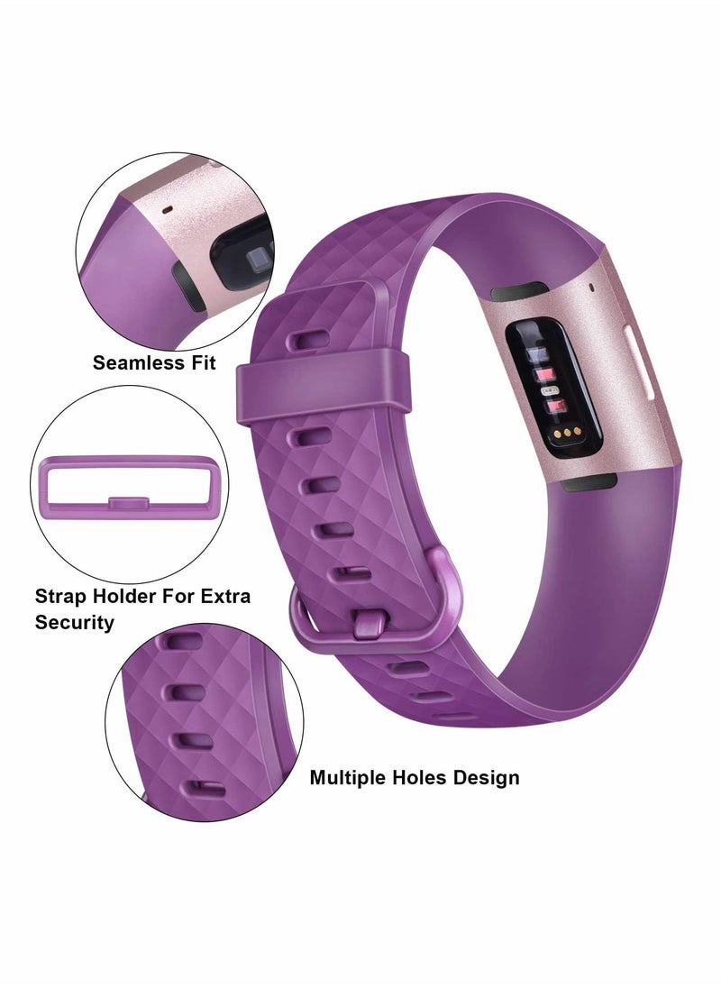 Excefore أشرطة بديلة متوافقة مع Fitbit Charge 4/3، 3 قطع من أساور اللياقة البدنية الرياضية المصنوعة من السيليكون  - Image 2