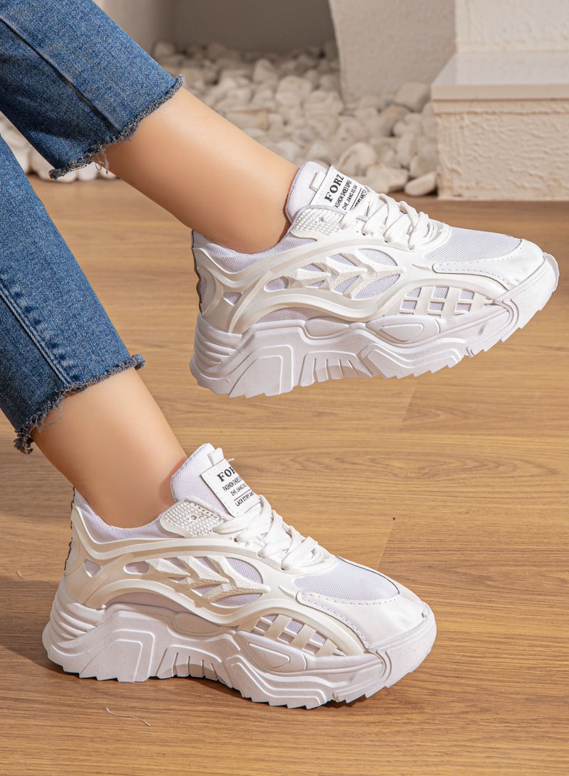 Vbranda Fashion Sneaker For Women L-546-WHITE 