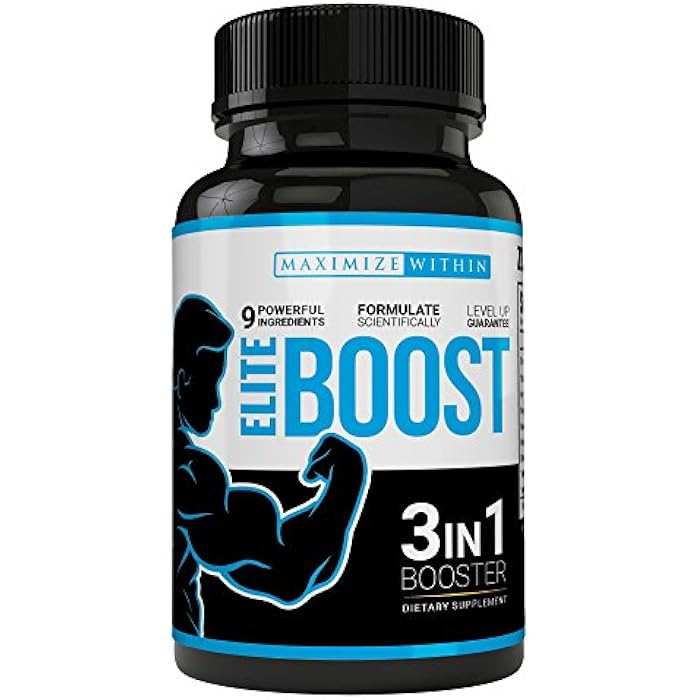 Maximum Slim Elite Boost 3 in 1 Formula Naturally Promotes Testosterone Libido, Energy,Muscle Mass & Stamina, Powerful Ingredients Veggie Capsules - Image 1