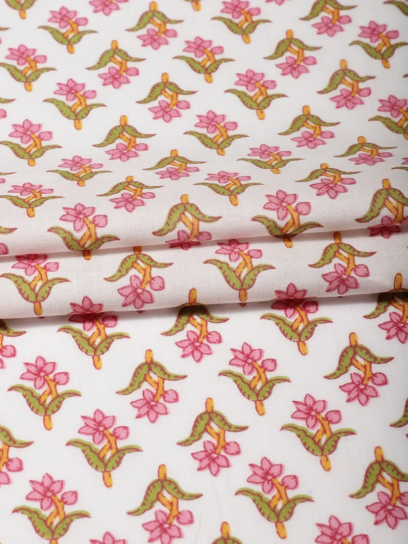 أيه كيه إس Floral Cotton Print Fabric for Crafting