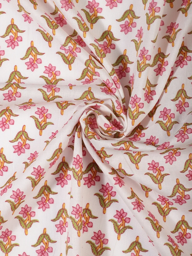 أيه كيه إس Floral Cotton Print Fabric for Crafting