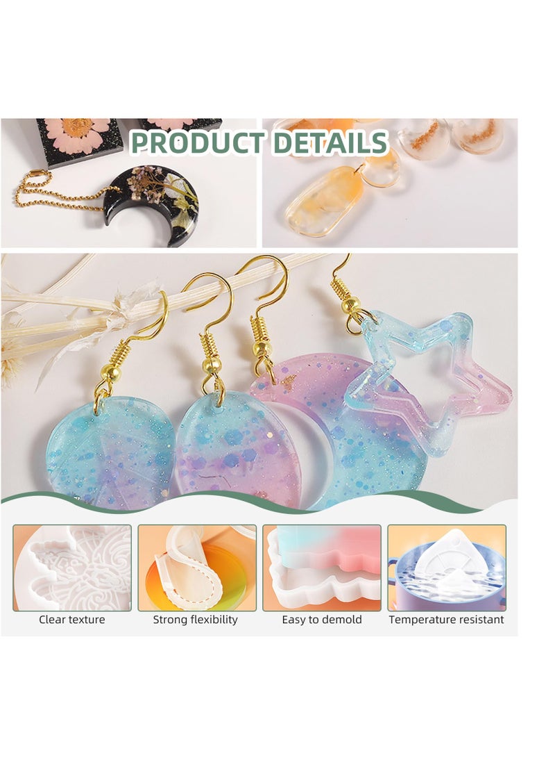 Excefore زهور مضغوطة مجففة للراتنج، 60 قطعة زهور طبيعية مضغوطة حقيقية مع قوالب سحرية للراتنج لصنع بطاقات الذكرى والفنون والحرف اليدوية وصناعة المجوهرات وصنع الشموع والصابون وزينة الأظافر - Image 3