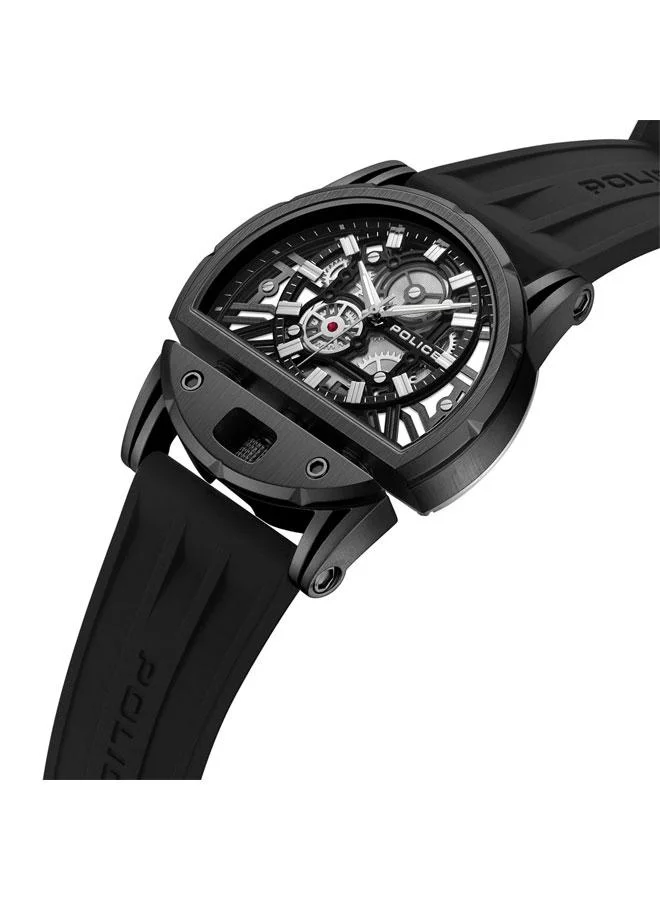 POLICE Daintree 2.0 Black Dial Black Silicone Strap Analog Watch for Men - 46mm