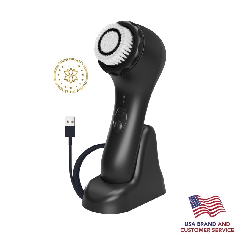 Spa Sciences - NOVA - Sonic Cleansing Brush with Bristles & Infusion System â€“ Anti-Aging Facial Exfoliating, Waterproof, and USB Rechargeable - Image 2