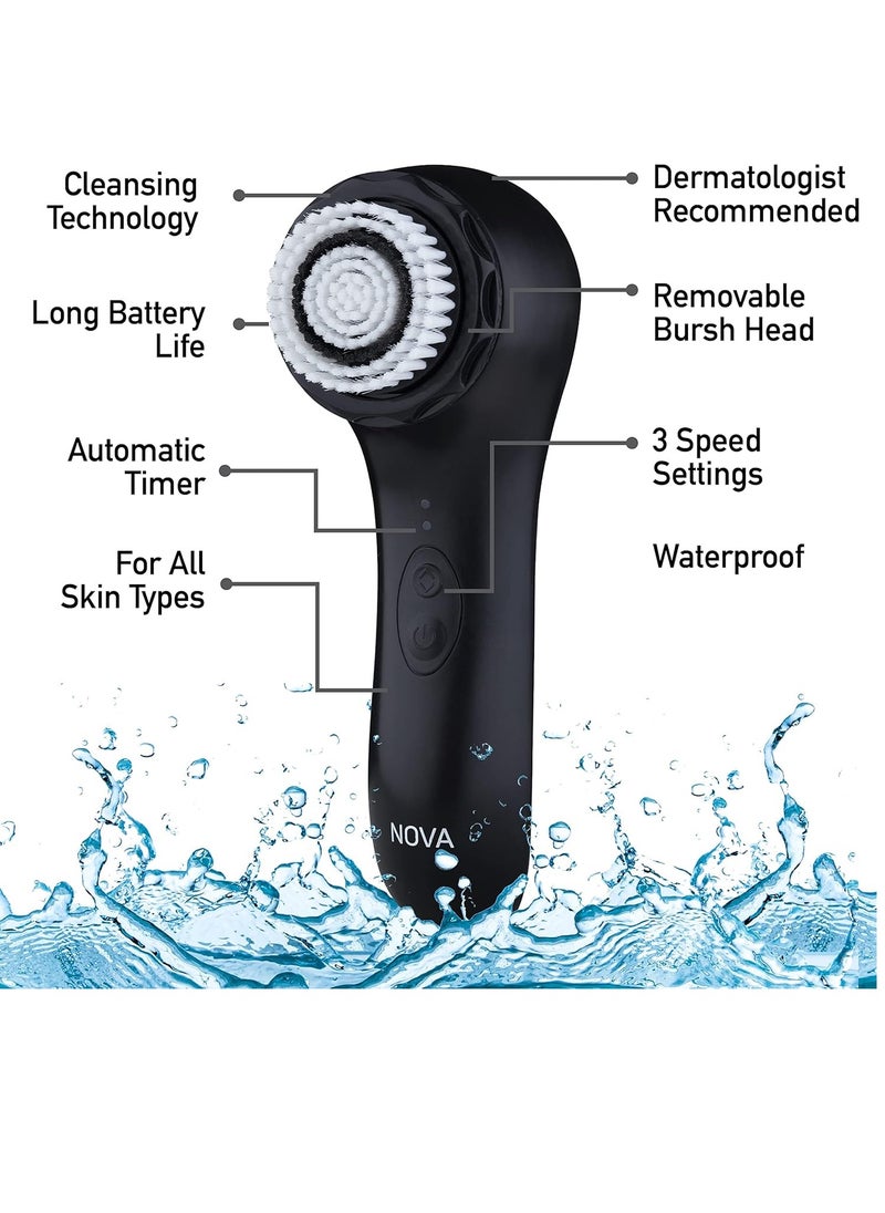 NOVA Spa Sciences - NOVA - Sonic Cleansing Brush with Bristles & Infusion System – Anti-Aging Facial Exfoliating, Waterproof, and USB Rechargeable  - Image 2