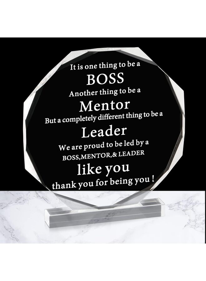 هدايا المدير، هدايا يوم المدير من الأكريليك للرجال والنساء، هدايا مكتبية للقائد الرئيسي، هدية عند رحيله، لوحة تقدير المدير، هدايا عمل مضحكة، لافتة مكتب المدير الذكوري من الأكريليك، ثقل ورق لأعياد الميلاد - Image 1