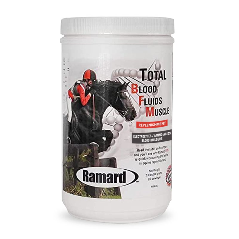Ramard Muscle Builder & Blood Replenishment for Race Horses - Equine Electrolytes, Blood Builder, Muscle Up, Probiotics - High-Performance Powder Supplements - 2.3 lbs Jar (Size: 2.3 lbs) - Image 1