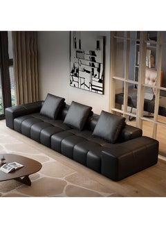Poppins Home Luxury Modern 2 Piece Faux Leather Sofa Set 280x105x63cm Spacious and Elegant Seating  - Image 3