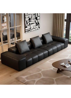 Poppins Home Luxury Modern 2 Piece Faux Leather Sofa Set 280x105x63cm Spacious and Elegant Seating  - Image 1