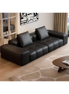 Poppins Home Luxury Modern 2 Piece Faux Leather Sofa Set 280x105x63cm Spacious and Elegant Seating  - Image 2