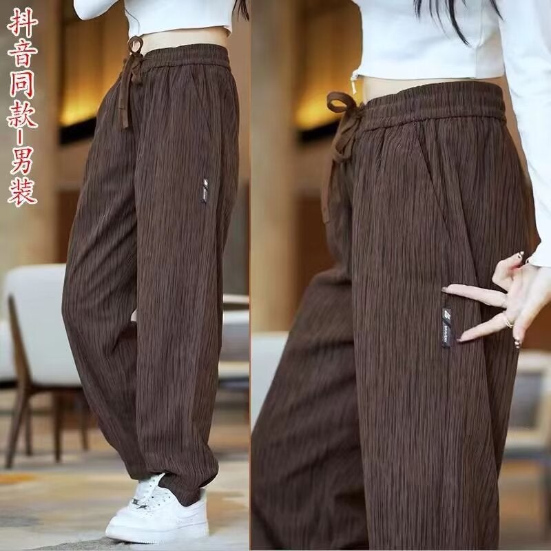 American Style Pants Men'S Straight Loose Sweat Pants Fashion Brand Boys Sports Casual Long Pants - Image 3