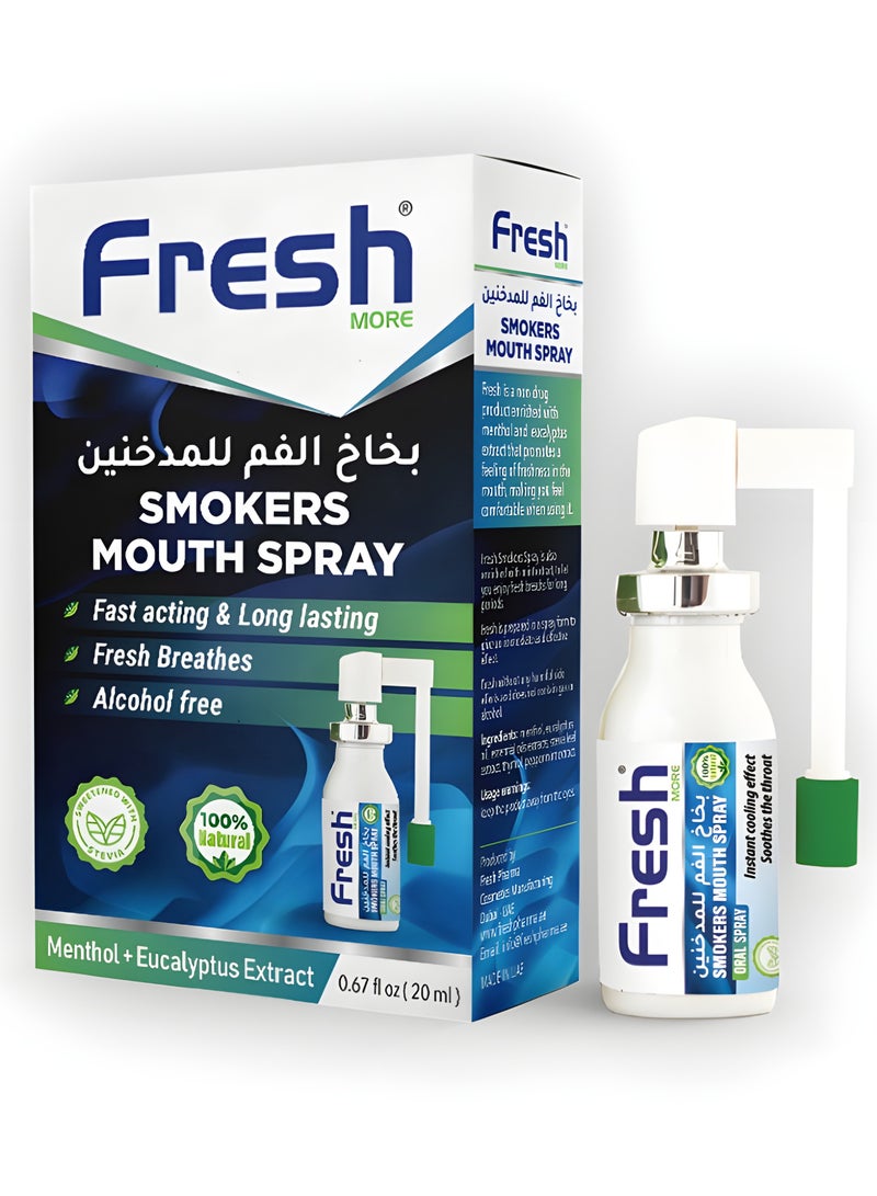 SMOKERS MOUTH SPRAY Menthol + Eucalyptus Extract 20 ml