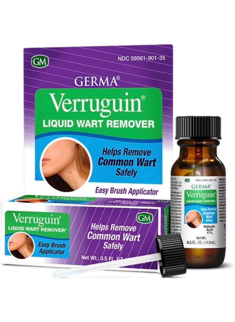 Germa Verruguin Liquid Wart Remover Salicylic Acid 17% Removedor De Verrugas (14.8 mL) 