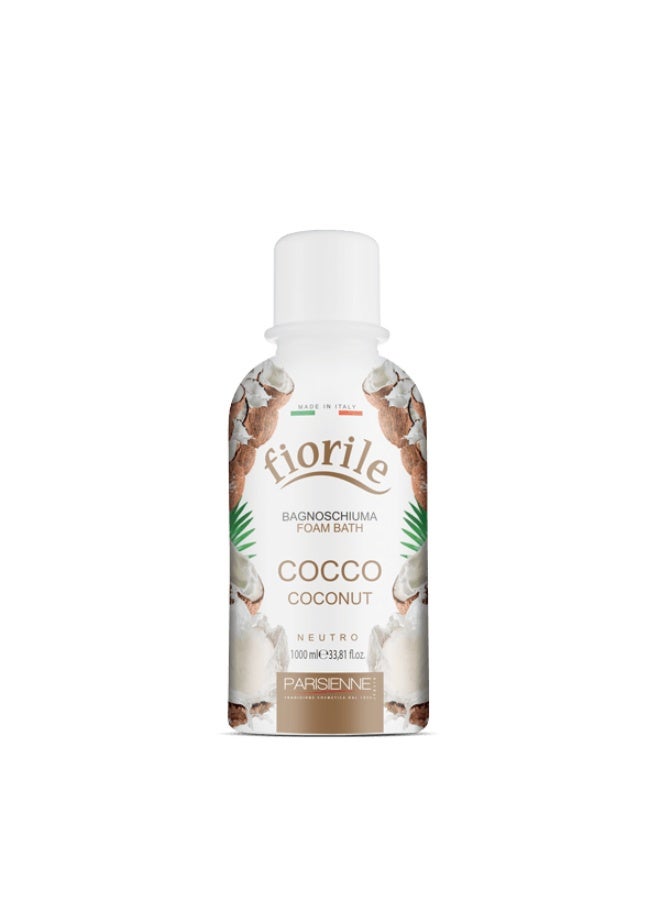 Fiorile Bath Foam Coconut 1000ML | Nourishing & Moisturizing Bath Foam | Maintain Soft & Smooth Skin | Daily Use Body Cleanser