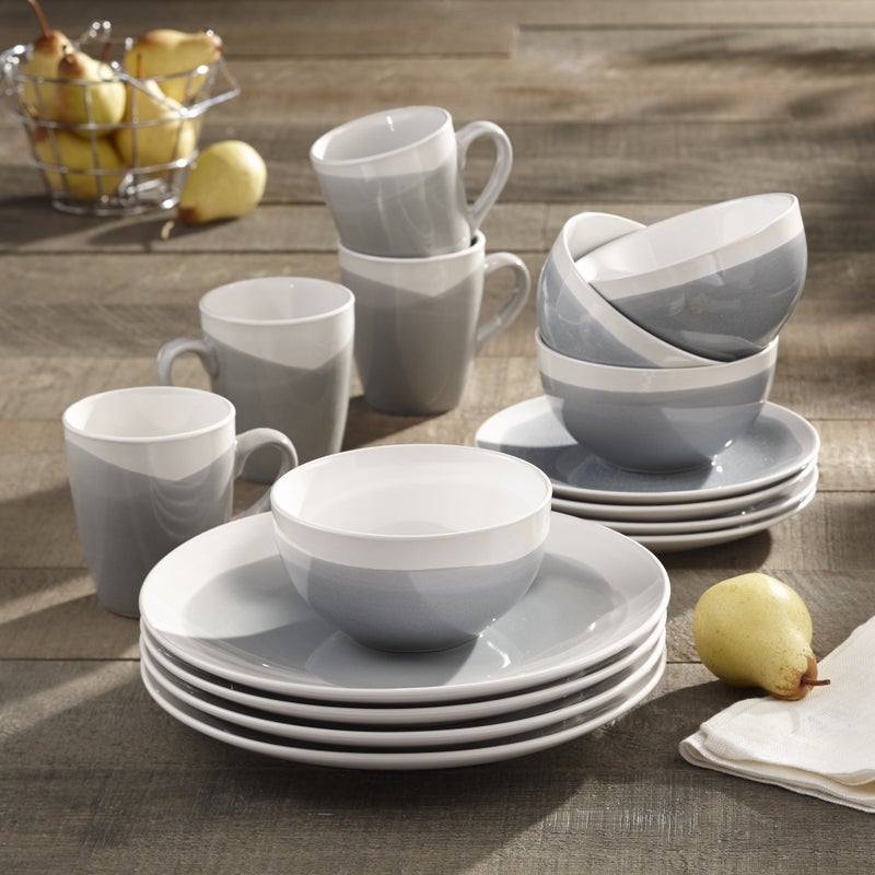 American Atelier Dinnerware Set (Blue/Gray), 10.5x10.5" - Image 2