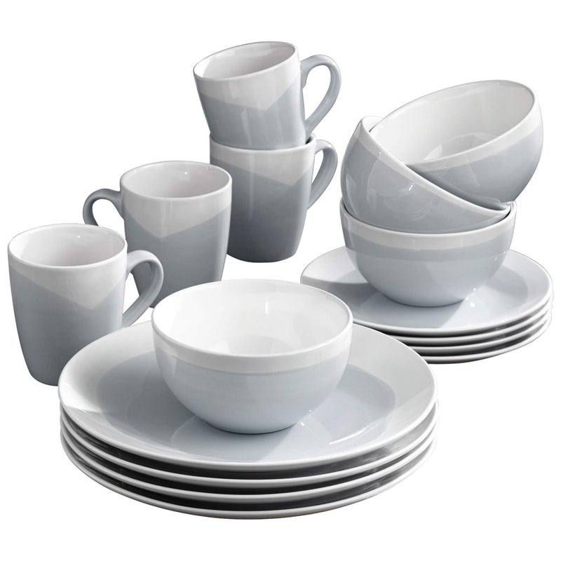 American Atelier Dinnerware Set (Blue/Gray), 10.5x10.5" - Image 1