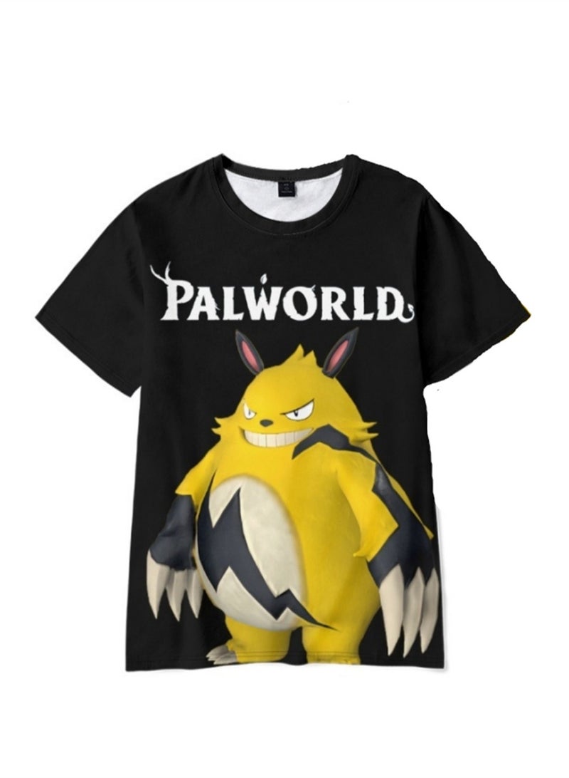 Palworld Phantom Beast Palu 3D digital printing summer short-sleeved T-shirt for adults and children - Image 1