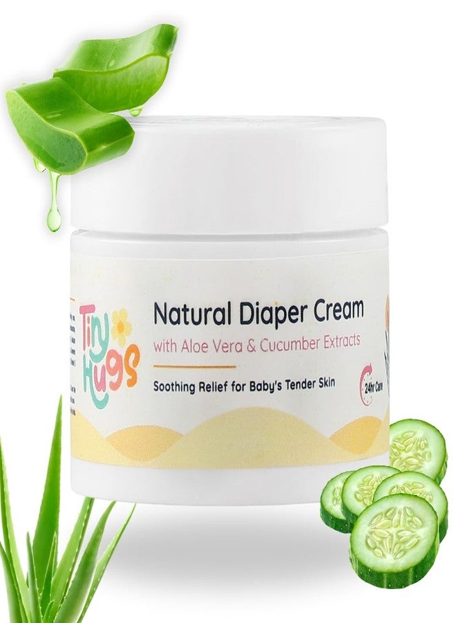 TinyHugs Diaper Rash Cream for Babies with Natural Aloe Vera & Cucumber Extracts | Soothing Relief for Tender Skin | 50g - Image 1
