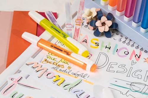 STABILO Highlighter swing cool - Pack of 8 - Assorted Colors - Portable, Clip Closure, Office + School Supplies - Image 4