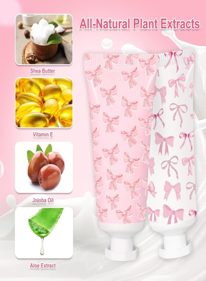 Piuaeue 50 Pcs Pink Bow Hand Cream Gifts Bow Hand Cream Bulk Bachelorette Figure Hydrating and Soothing Hand Lotion for Bachelorette Wedding Birthday Baby Shower Valentine's Day Mother's Day Party - Image 5