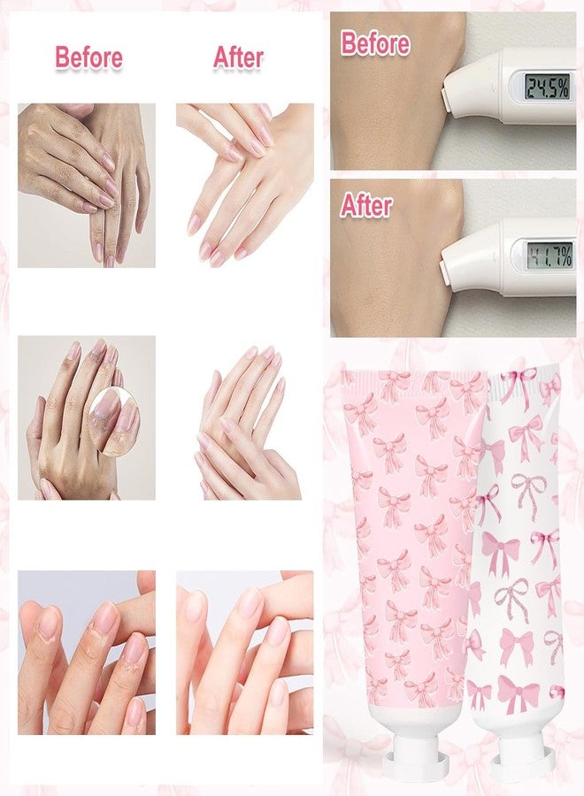 Piuaeue 50 Pcs Pink Bow Hand Cream Gifts Bow Hand Cream Bulk Bachelorette Figure Hydrating and Soothing Hand Lotion for Bachelorette Wedding Birthday Baby Shower Valentine's Day Mother's Day Party - Image 3
