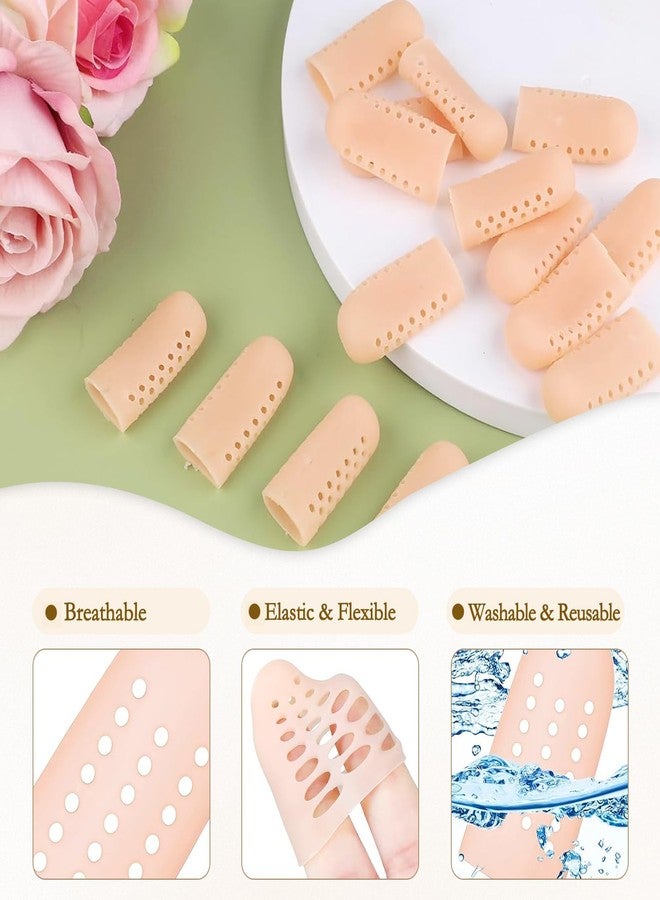 TecoKart® Silicone Finger Protectors - Soft & Flexible Finger Cots, Breathable & Stretchable Finger Gloves for Kitchen Use, Moisturizes Skin & Speeds Healing, 10pcs Finger Covers, Ideal for Injured Fingers & Daily Protection - Image 3
