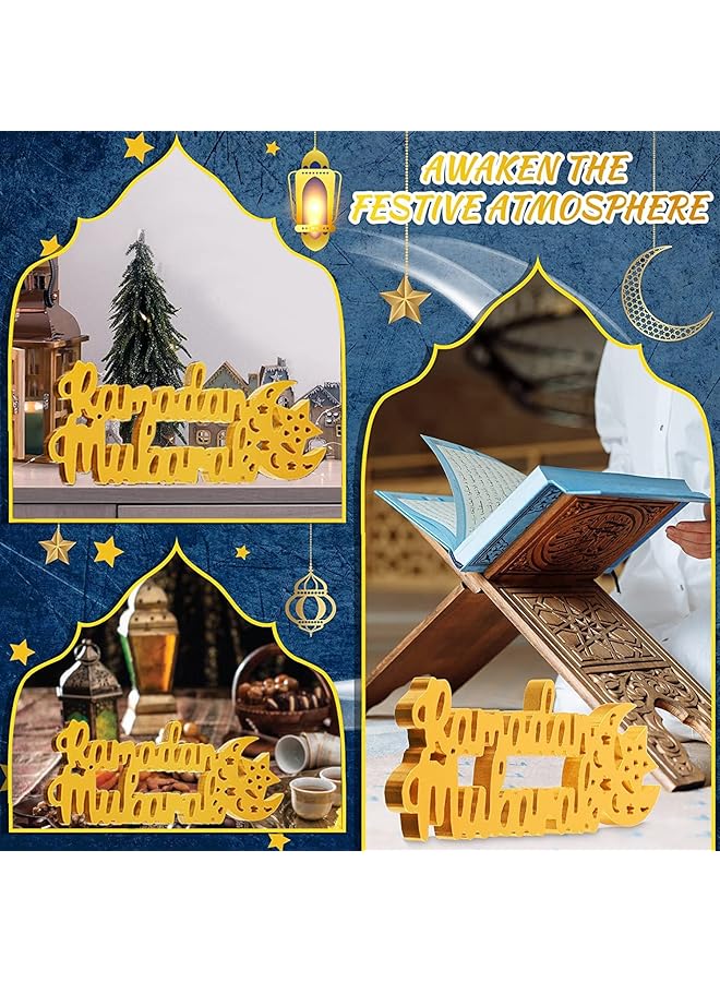 إيروريكس ديكور طاولة رمضان، علامة رمضان الخشبية، علامة رمضان مبارك، زخرفة خشبية رمضان مبارك - Image 5
