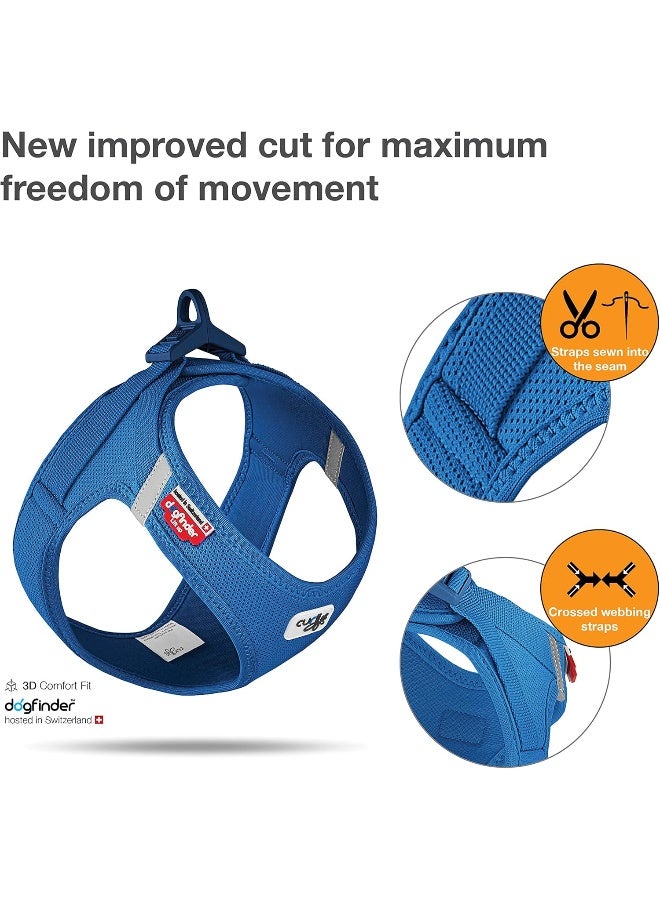 Curli Vest Harness with Curli Clasp Air Mesh for Dogs - Blue Large - Image 2