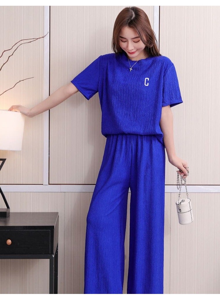 DubaiGallery Trendie Women's Korean Cute Designs Series Sleepwear Collection Milky Cotton Sleepwear Shortsleeves and Pants Pyjama Set.
