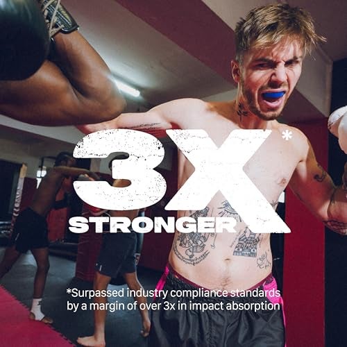 SAFEJAWZ Sports Mouthguard Slim Fit, Adult and Junior Mouth Guard with Case for Boxing, Basketball, Lacrosse, Football, MMA, Martial Arts, Hockey and All Contact Sports (Junior <11 Years, Blue) - Image 2